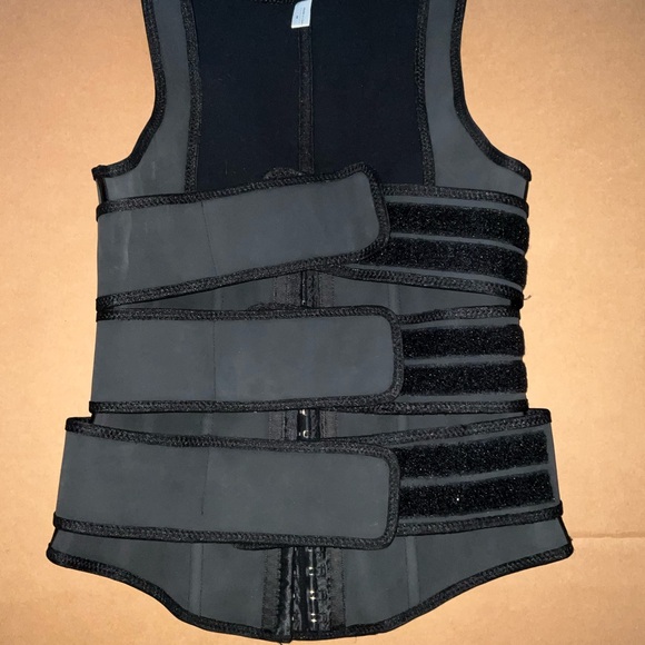 Other - Black Waist Trainer Vest with Adjustable Velcro Straps